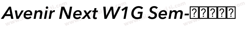 Avenir Next W1G Sem字体转换